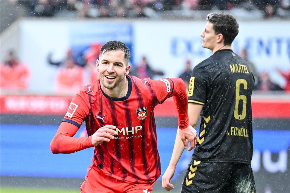 Marvin Pieringer jubelte über sein Traumtor zum 1:0.Harry Langer/dpa