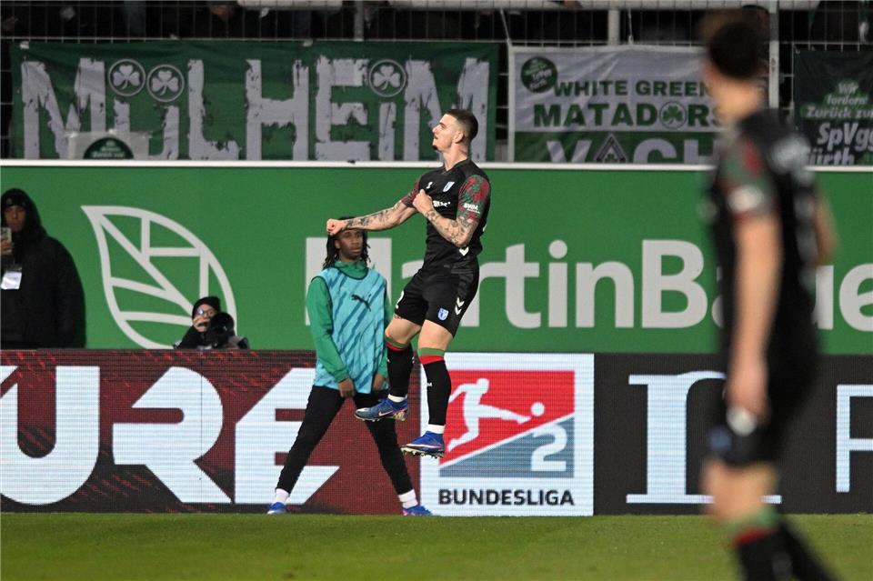 Mateusz Zukowski traf gegen Fürth dreifachJens Niering/dpa