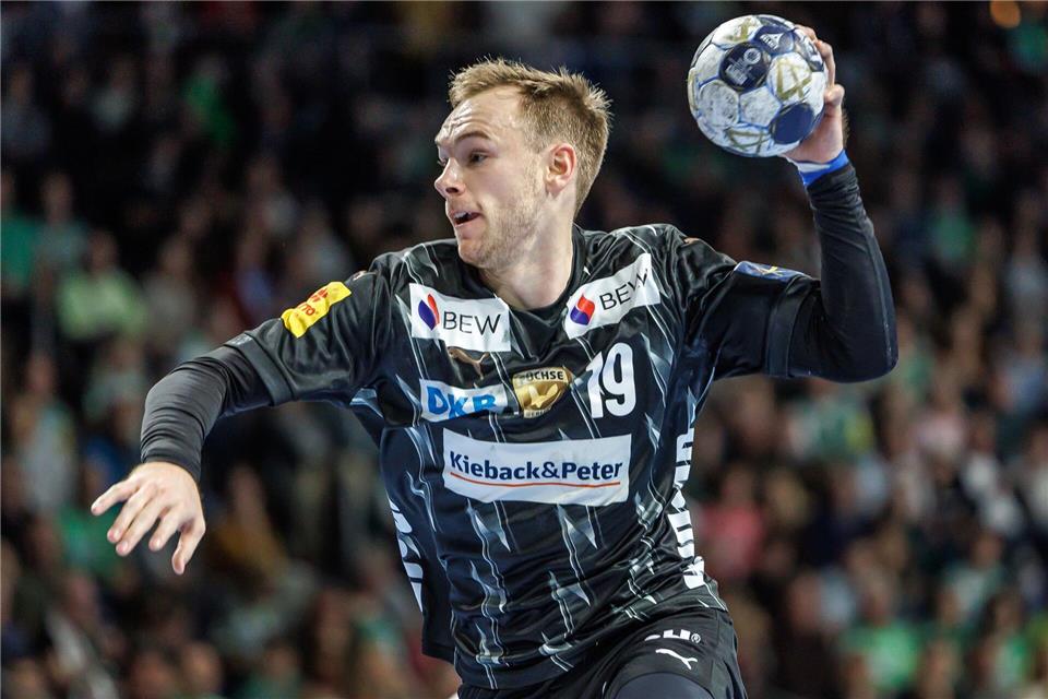 Mathias Gidsel war auch bei Sporting bester Schütze der Füchse (Archivbild)Andreas Gora/dpa