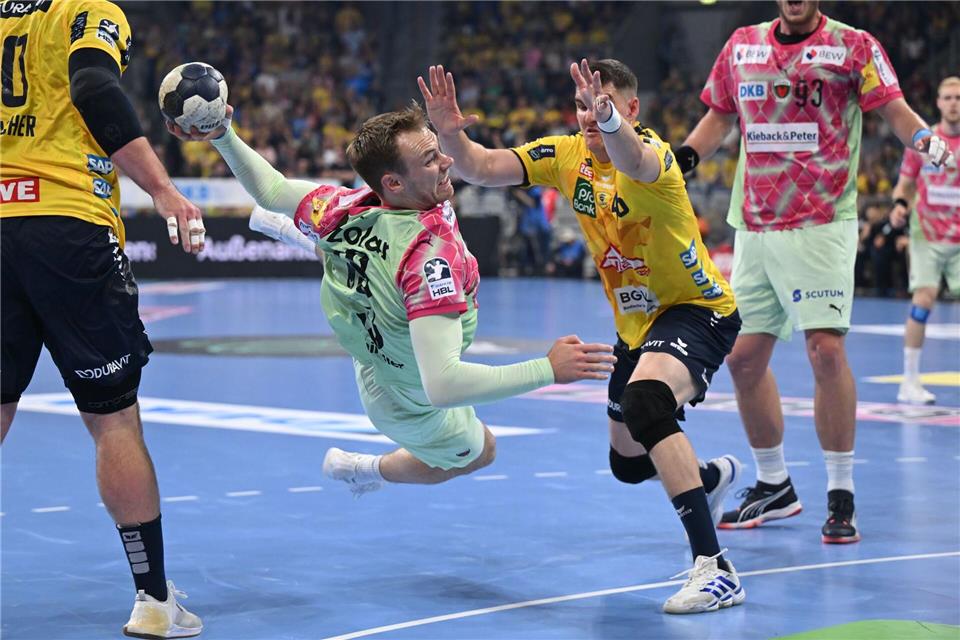 Mathias Gidsel wird bei den Füchsen erneut zum Erfolgsfaktor. Uli Deck/dpa