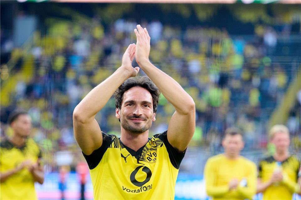 Mats Hummels nach seinem Abschiedsspiel für den BVB. Bernd Thissen/dpa