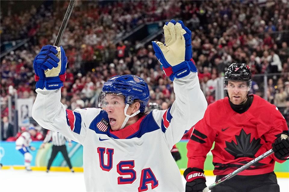 Matt Boldy erzielte nach einem tollen Alleingang das 1:0.Hassan Ammar/AP/dpa