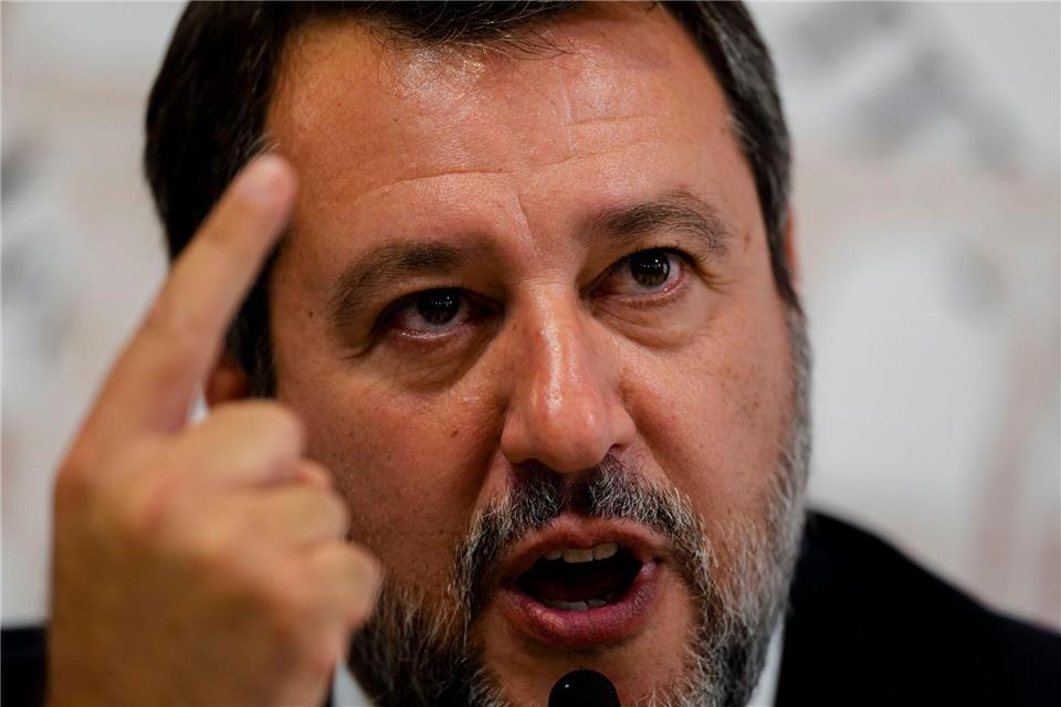 Matteo Salvini spricht erneut von „Schande“. (Archivbild)Domenico Stinellis/AP/dpa