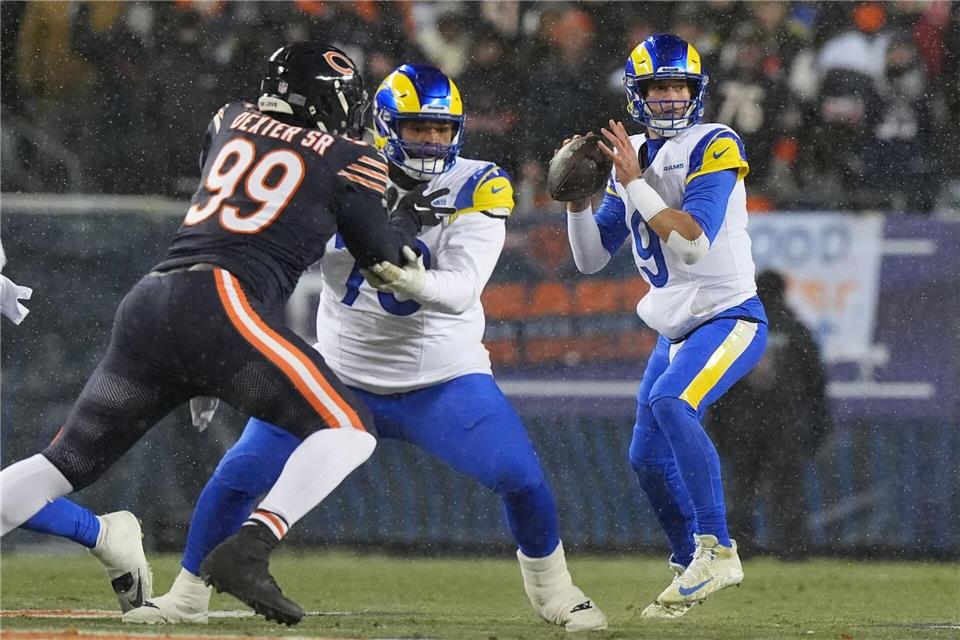 Matthew Stafford führte die Rams im Schnee von Chicago zum Sieg.Nam Y. Huh/AP/dpa
