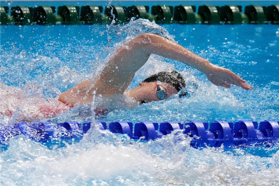 Maya Werner holte Silber über 1.500 Meter Freistil bei der Kurzbahn-EM.Lee Jin-man/AP/dpa