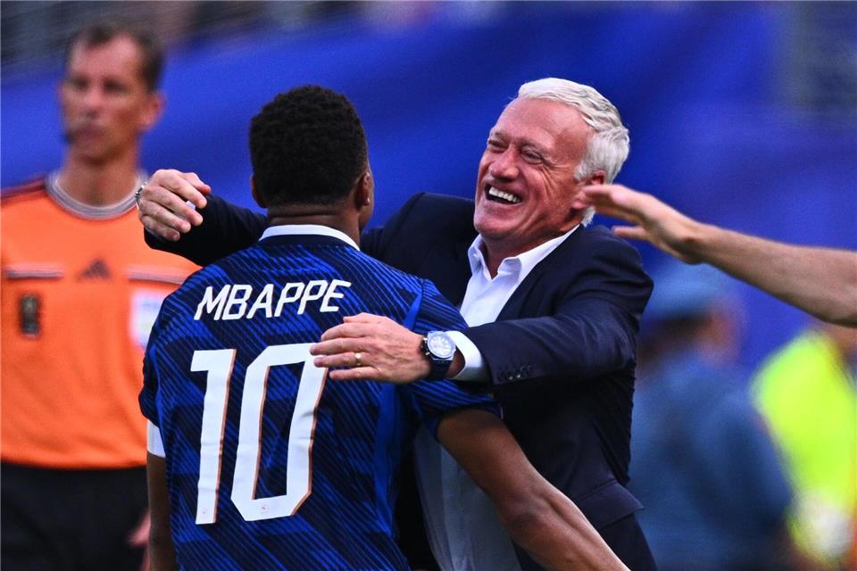 Mbappé war als Doppeltorschütze erneut ein zentraler Spieler für Frankreich.Tom Weller/dpa