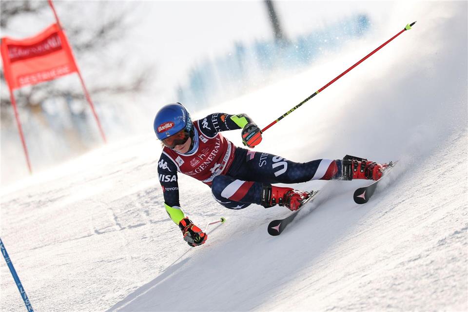 Mehr als 100 Weltcup-Siege: US-Ausnahmeathletin Mikaela Shiffrin. (Archivbild)Marco Trovati/AP/dpa