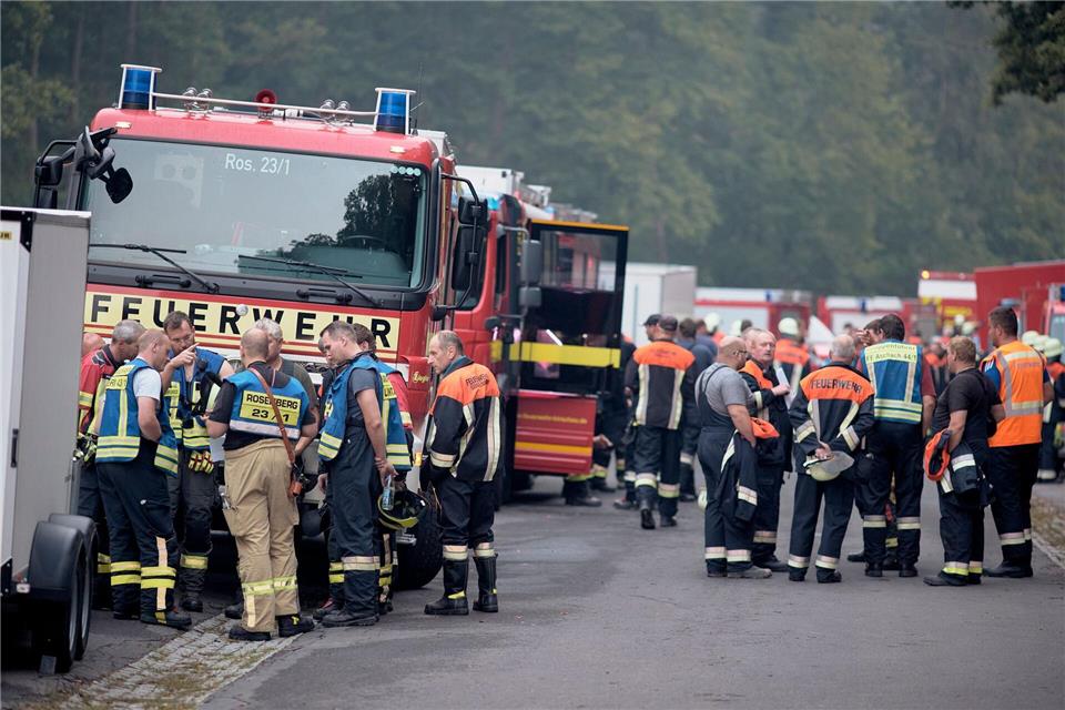 Mehrere hundert Kräfte sind im oberpfälzischen Freudenberg im Einsatz. Tizian Gerbing/dpa