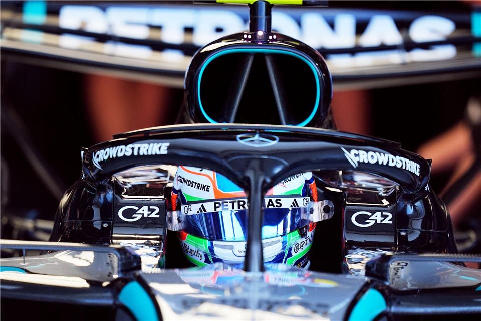 Mercedes-Teenager Kimi Antonelli rast zur Pole Position in Miami.Rebecca Blackwell/Pool AP/AP/dpa