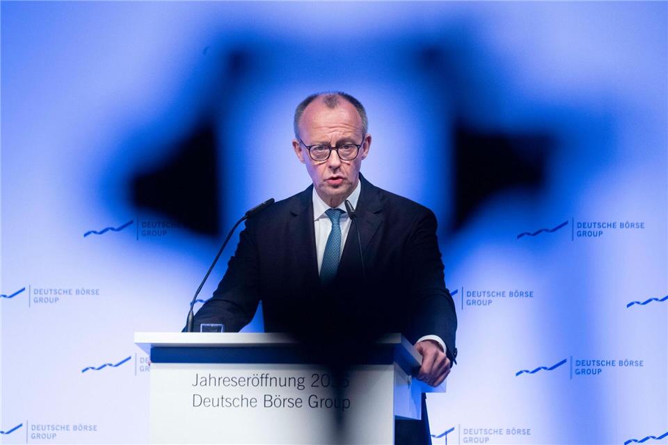 Merz: „Wir wollen endlich dafür sorgen, dass wir einen offenen europäischen Kapitalmarkt bekommen, auch mit der notwendigen Finanzmarktinfrastruktur.“Boris Roessler/dpa