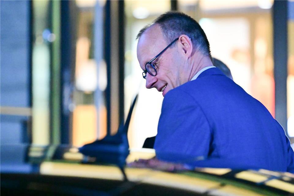 Merz verließ die Adenauer-Stiftung nach der Wahl wortlos.Sebastian Christoph Gollnow/dpa