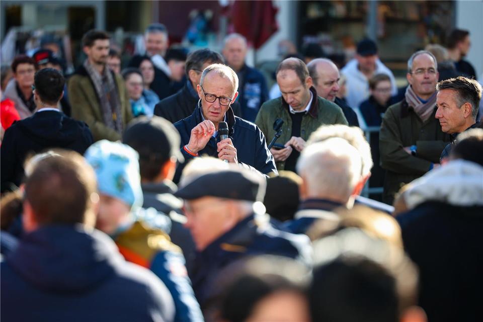 Merz versichert: Mit ihm als Parteichef werde es keine Zusammenarbeit der CDU mit der AfD geben.  Christoph Reichwein/dpa
