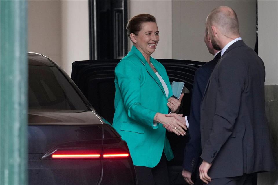 Mette Frederiksen hat den Rücktritt ihrer Regierung am dänischen Hof eingereicht. Martin Sylvest/Ritzau Scanpix Foto/AP/dpa