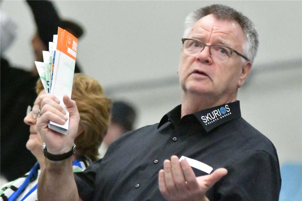 Michael Demming, Management-Chef der Skurios Volleys Borken, sagt über die Finanzen: „Da sind wir noch nicht da, wo wir hinwollen und auch hinmüssen.“