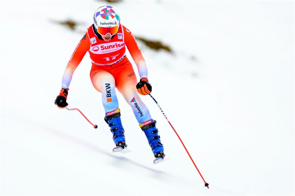 Michelle Gisin ist eine der erfahrensten Ski-Asse im Weltcup.Jean-Christophe Bott/KEYSTONE/dpa