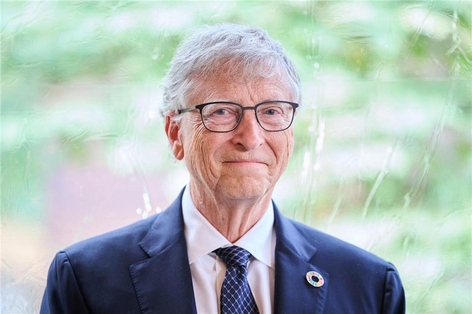 Microsoft-Gründer Bill Gates stattete in Mainz dem in der Corona-Pandemie weltbekannt gewordenen Impfstoffhersteller Biontech einen Besuch ab (Archivbild). Annette Riedl/dpa