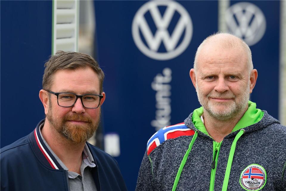 Mike Rösler und Mario Albert kämpfen als Betriebsräte in Zwickau für die Beschäftigten. Hendrik Schmidt/dpa