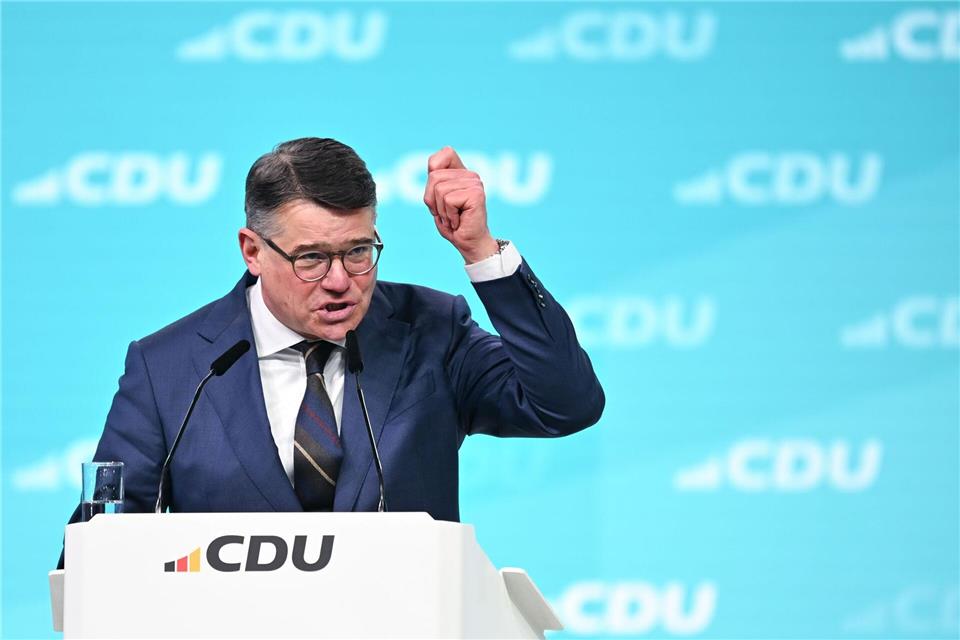 Ministerpräsident Boris Rhein wird als Landesvorsitzender der hessischen CDU zu aktuellen politischen Themen sprechen. (Archivbild)Katharina Kausche/dpa