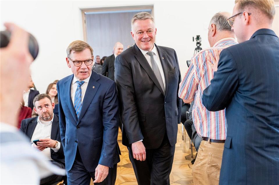Ministerpräsident Gordon Schnieder (CDU) betont ein starkes und handlungsfähiges Europa. Andreas Arnold/dpa