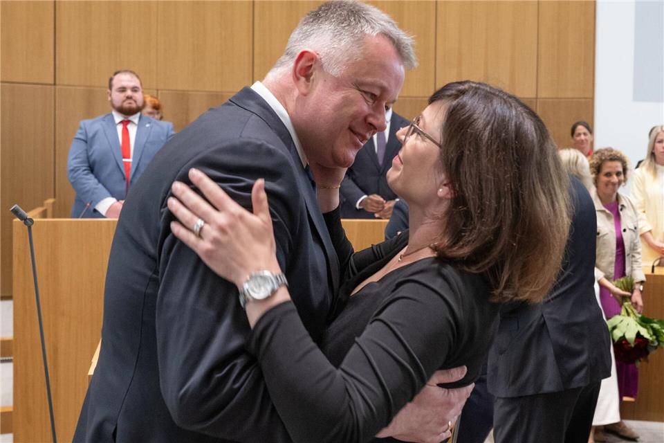 Ministerpräsident Gordon Schnieder (CDU) ist Familie sehr wichtig. Boris Roessler/dpa Pool/dpa