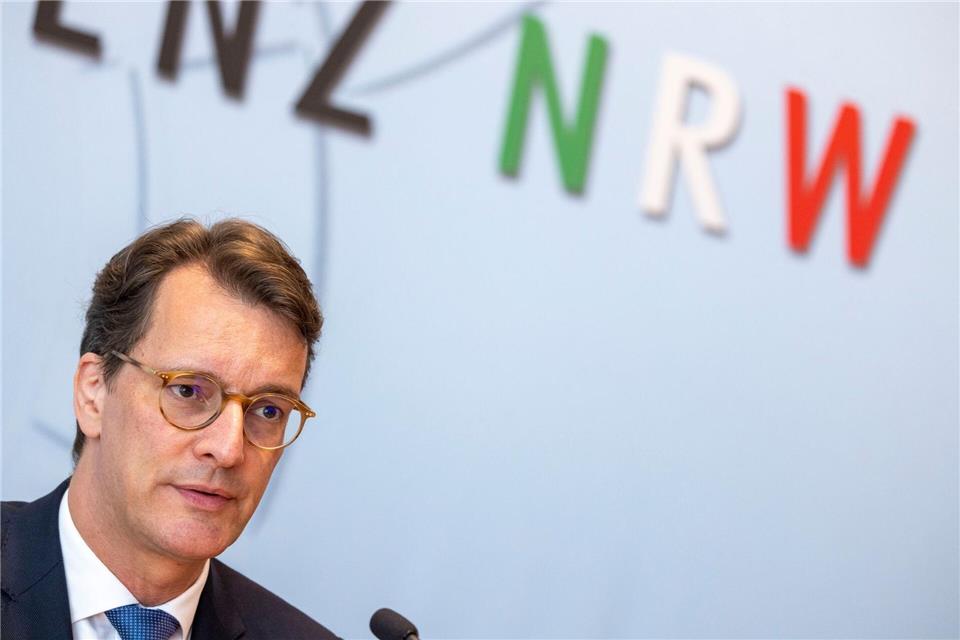 Ministerpräsident Hendrik Wüst (CDU) wirbt für Olympische Spiele in Nordrhein-Westfalen. (Archivbild)Thomas Banneyer/dpa