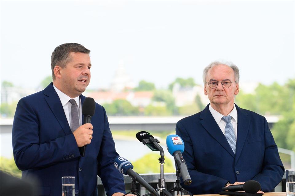 Ministerpräsident Reiner Haseloff hat Sven Schulze als seinen Nachfolger vorgeschlagen.Klaus-Dietmar Gabbert/dpa