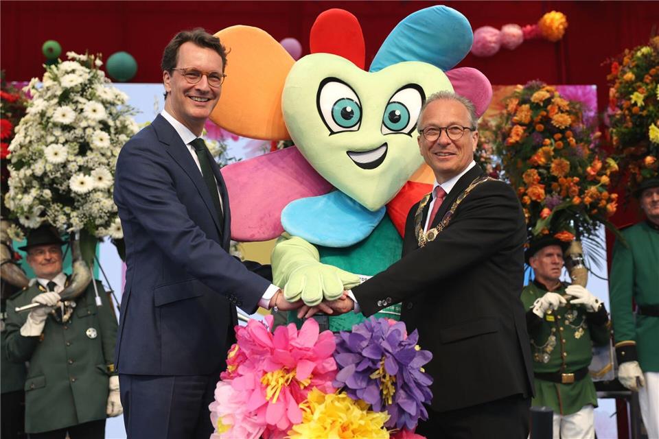 Ministerpräsident Wüst eröffnet die Landesgartenschau.Oliver Berg/dpa