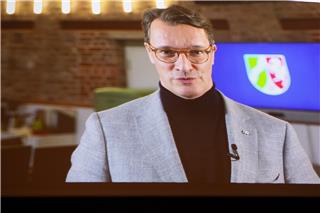 Ministerpräsident Wüst sprach per Video-Botschaft.