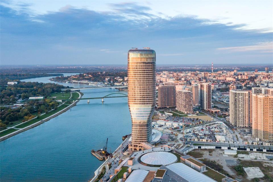 Mit 168 Metern das höchste Gebäude Serbiens ist der jetzt schon ikonische Kula Beograd.Tourist Organization of Belgrade/dpa-tmn