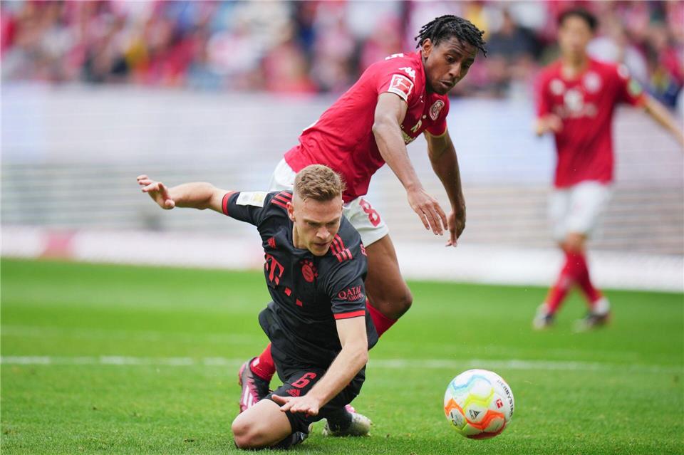Luxemburger Bitte an Nagelsmann: Ex-Mainzer in Startelf Mit DFB-Kapitän Kimmich hatte es Barreiro schon in Mainz zu tun. (Archivbild)Thomas Frey/dpa