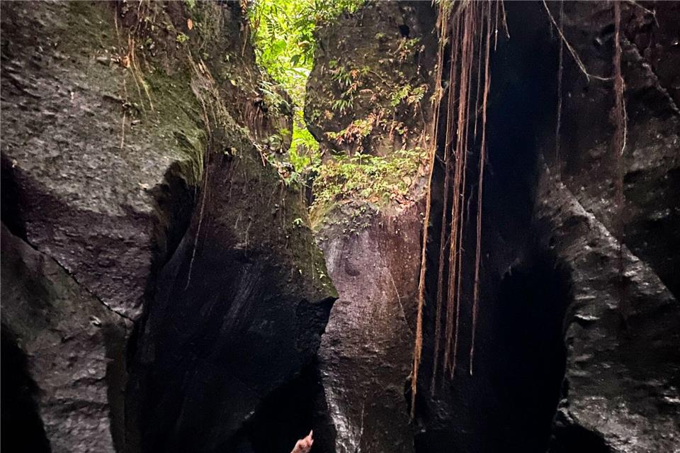 Mit Gummireifen voran: Spektakulär und für karibische Verhältnisse recht kühl ist die Tour durch die Titou-Schlucht auf Dominica.Joachim Hauck/dpa-tmn