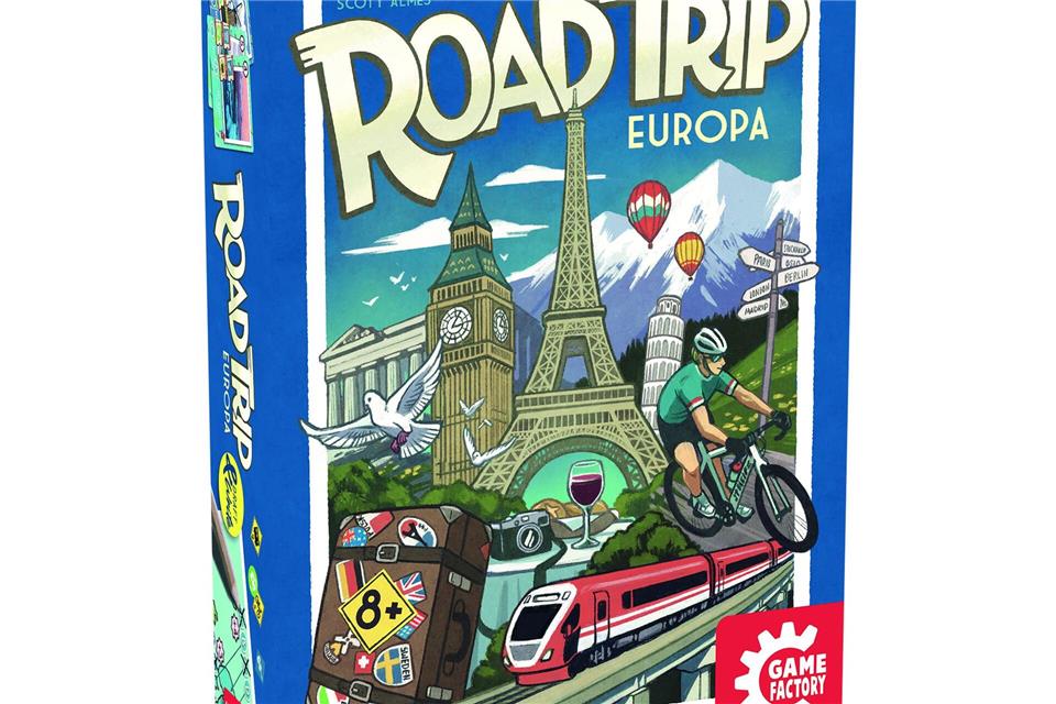 Mit Karten, die jeweils ein Land symbolisieren, geht es bei „Road Trip Europa“ auf Spieltour am Tisch.-/Game Factory/dpa-tmn