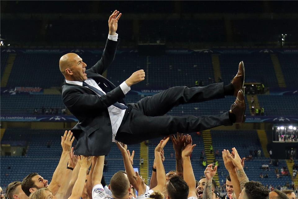 Mit Real Madrid feierte Zidane als Trainer eine Reihe von Triumphen. (Archivbild)Christian Charisius/dpa
