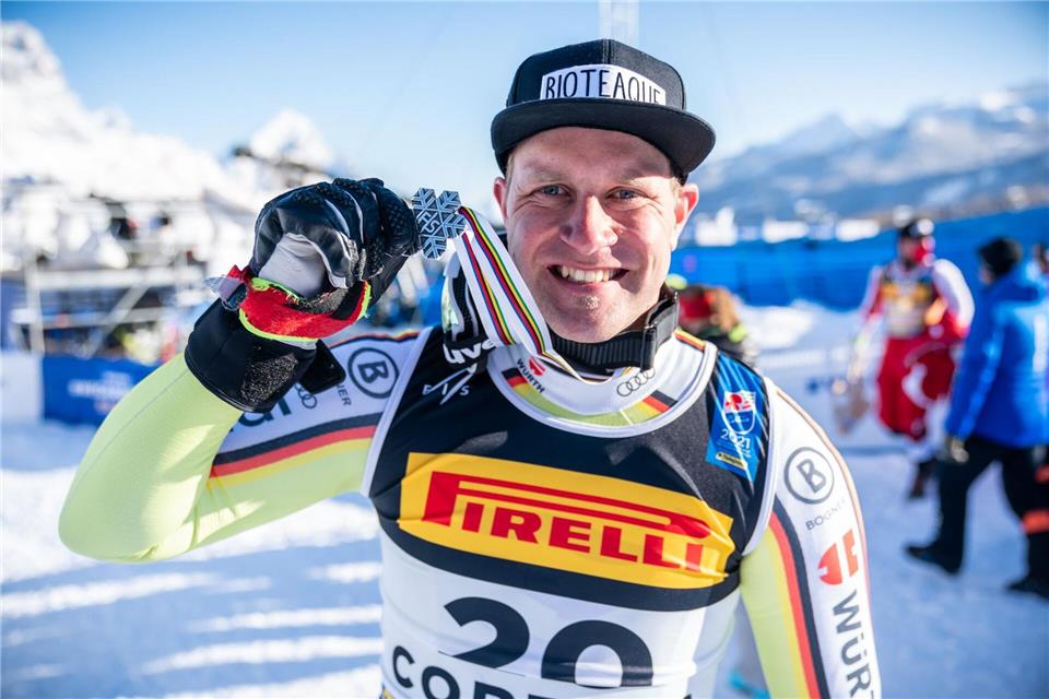 Mit WM-Silber 2021 in Cortina d’Ampezzo feierte Romed Baumann seinen größten Erfolg. (Archivbild) Michael Kappeler/dpa