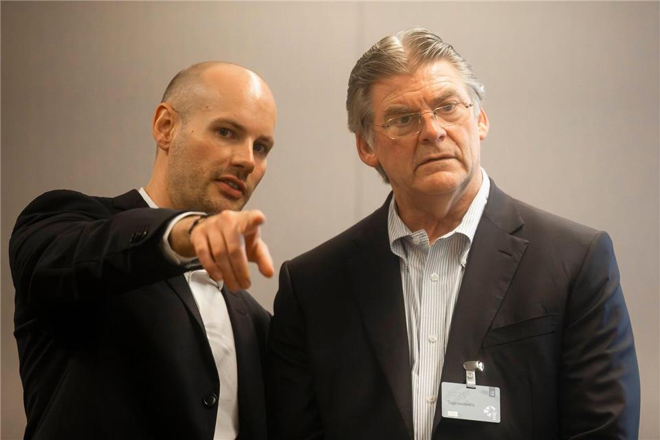 Was Lyten-Chef auf der Fabrik-Baustelle bei Heide plant Mit dabei war Northvolt-Deutschlandchef Nicolas Steinbacher.Frank Molter/dpa