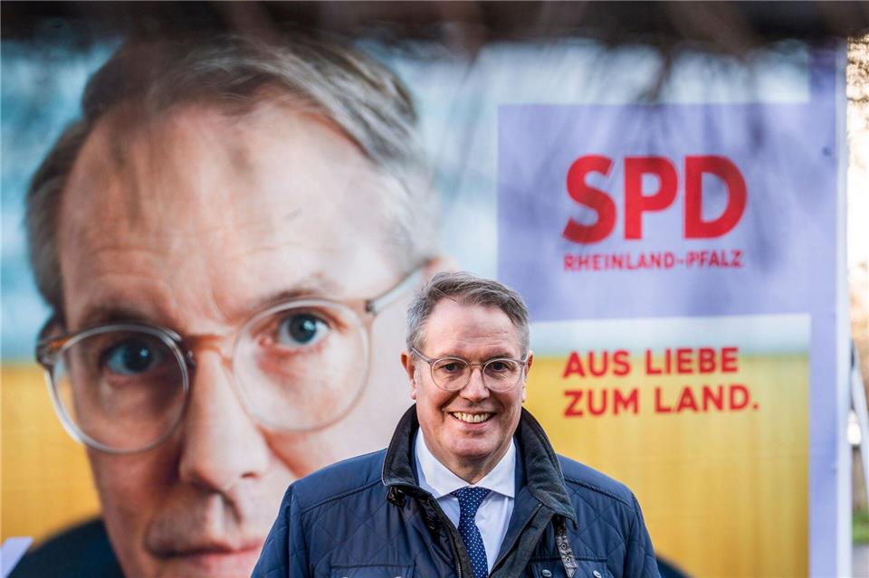 Mit dem Slogan „Aus Liebe zum Land“ will die SPD die Landtagswahl in Rheinland-Pfalz gewinnen.Andreas Arnold/dpa