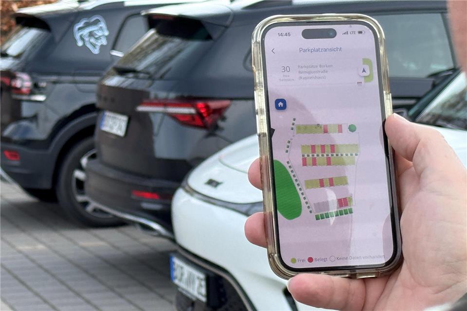 Mit der App Citypilot kann man in Echtzeit nach freien Parkplätzen in Borken suchen.