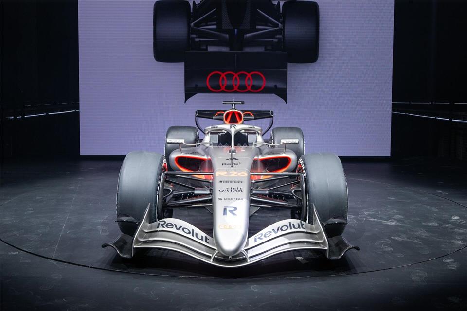 Mit diesem Rennwagen will Audi in der Formel 1 erfolgreich sein.Soeren Stache/dpa