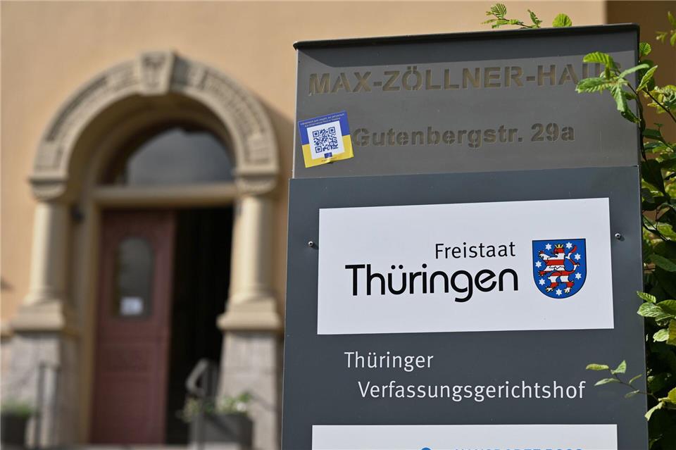 Mit einem Festakt wird am Samstag das 30. Jubiläum des Thüringer Verfassungsgerichtshofes gewürdigt. (Archivbild)Martin Schutt/dpa