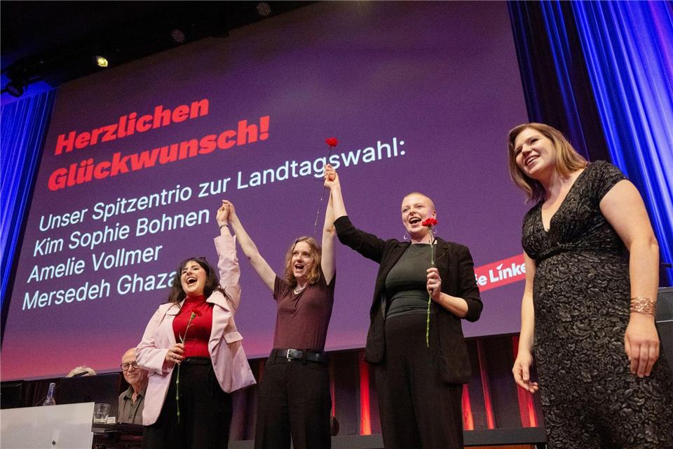 Linke zieht mit Spitzentrio in Landtagswahl im Südwesten Mit einem Spitzentrio geht die Linke in die Landtagswahl im März 2026. Marijan Murat/dpa