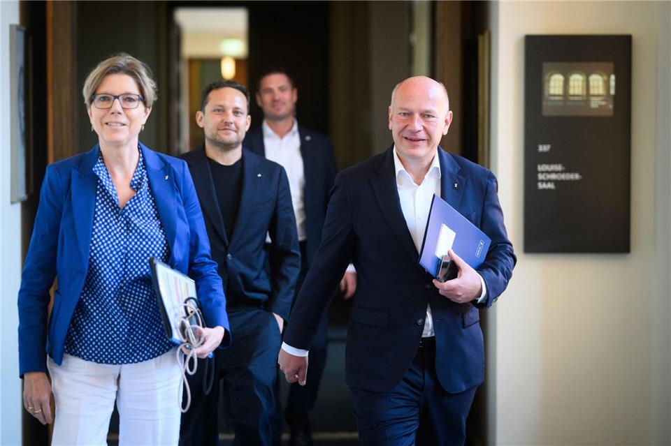 Mit einer Bilanzpressekonferenz startete Wegner nach der Sommerpause. Bernd von Jutrczenka/dpa