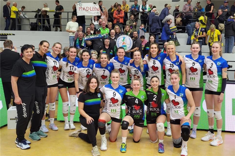 Mit einigen Fans im Rücken, die mit nach Schwerin gereist sind, zeigten die Skurios Volleys eine respektable Leistung.