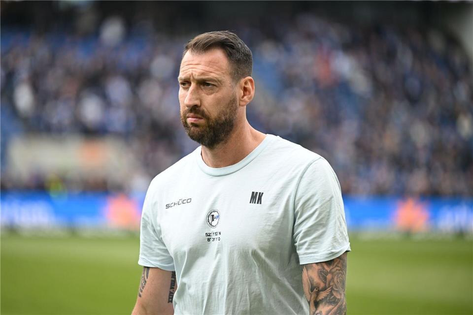Mitch Kniat arbeitet in Zukunft nicht mehr für Arminia Bielefeld. (Archivbild)Carmen Jaspersen/dpa