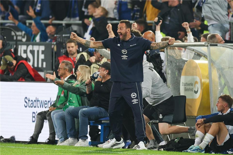 Mitch Kniat ist mit Bielefeld erfolgreich in die neue Saison gestartet.Friso Gentsch/dpa