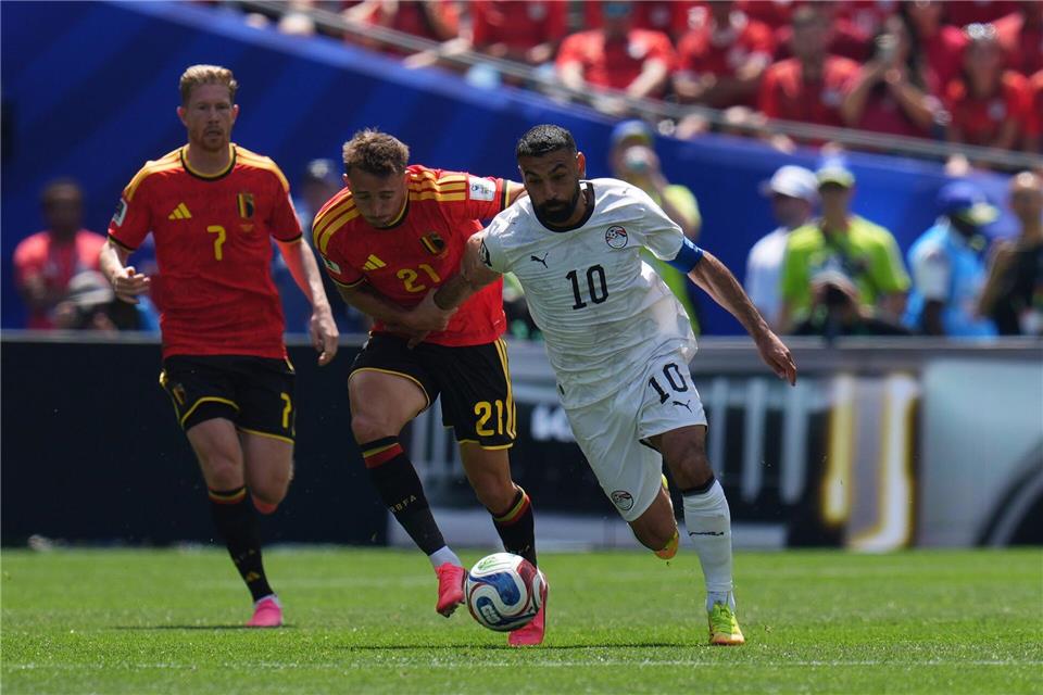 Mo Salah in Aktion beim WM-Spiel gegen Belgien. (Archivbild)Manu Fernandez/AP/dpa