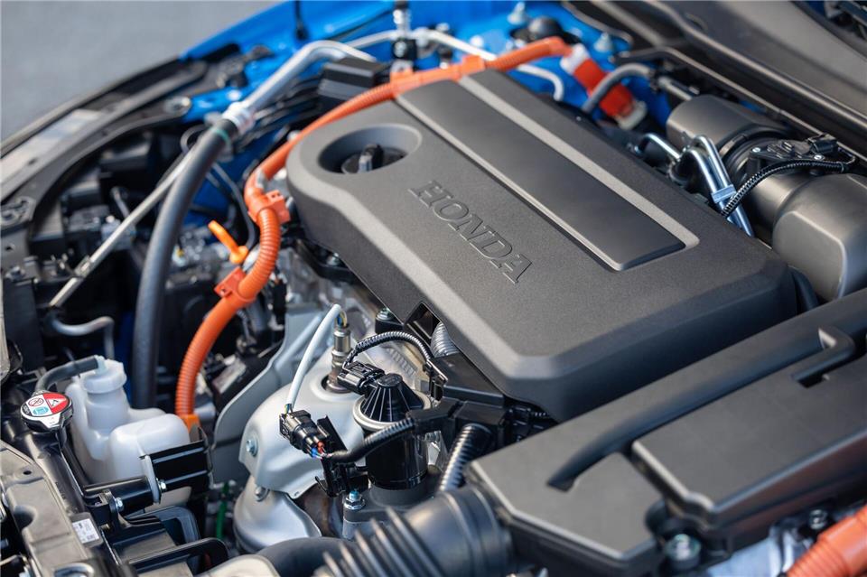 Modernes Kraftwerk mit moderater Leistung: Der Verbrenner wird von zwei E-Motoren unterstützt und kommt auf insgesamt 135 kW/184 PS. Manuel Portugal/Honda/dpa-tmn