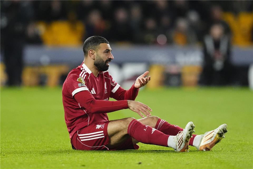 Mohamed Salah und der FC Liverpool mussten bei den Wolverhampton Wanderers eine bittere Niederlage hinnehmen.Nick Potts/PA Wire/dpa