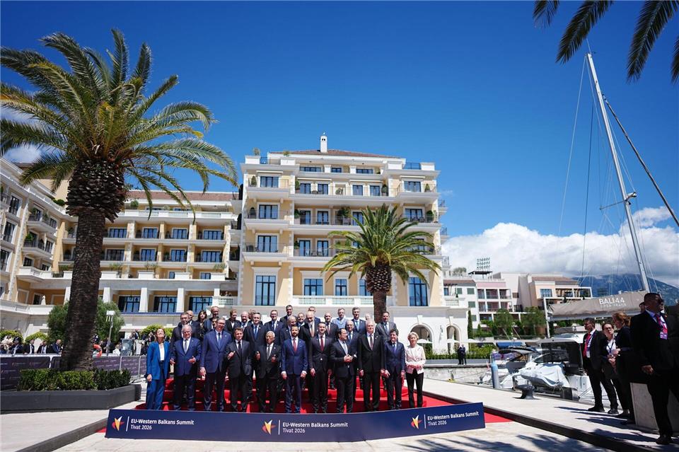 Montenegro richtete zum ersten Mal einen EU-Westbalkan-Gipfel aus - eine große Mehrheit der Staats- und Regierungschefs aus der EU reiste an.Kay Nietfeld/dpa