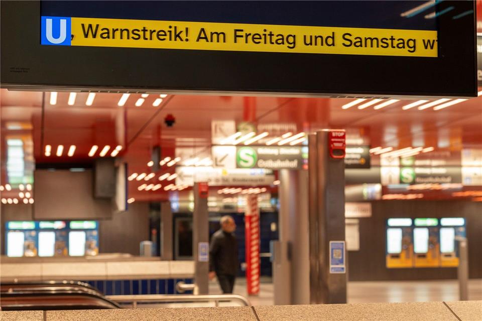 München war mehrfach von teils mehrtägigen Warnstreiks betroffen. (Archivbild)Peter Kneffel/dpa