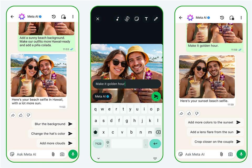 Muse in WhatsApp: Meta will den KI-Bildgenerator auch über Meta-AI-Chats ausrollen – Details zu Ländern und Timing sind offen.Meta/dpa-tmn